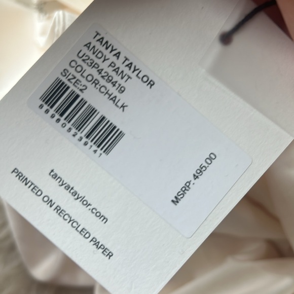 NWT TANYA TAYLOR ANDY PANT $495 current season Shopbop - Picture 5 of 9